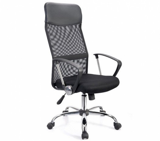 Scaun ergonomic 30.12.18, tapitat cu mesh, brate fixe, tetiera