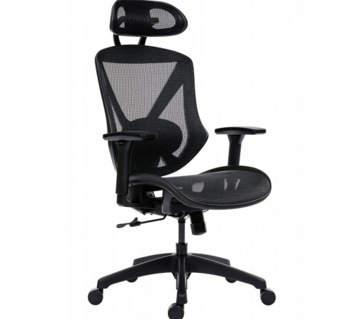 Scaun ergonomic 30.12.66, mecanism syncron, suport lombar, brate reglabile, tetiera reglabila