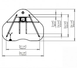 Birou reglabil electric un picior, Viva Uno, single motor, 100 kg