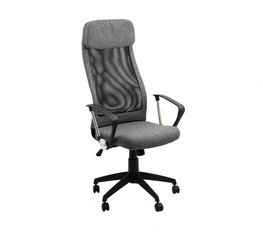Scaun ergonomic 30.12.63, sezut tapitat, spatar mesh, brate fixe