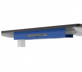 Tăviță metalică pentru cabluri, cu prindere sub blat